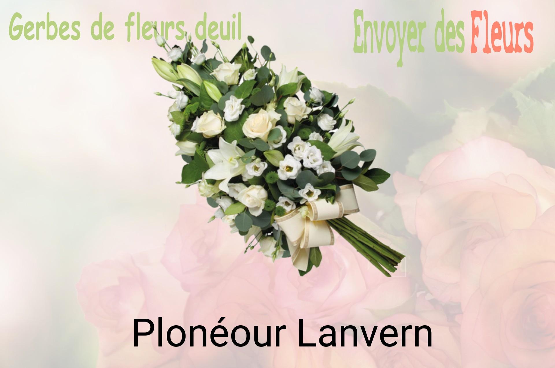 Gerbe de fleurs de deuil livrée à Plonéour-Lanvern